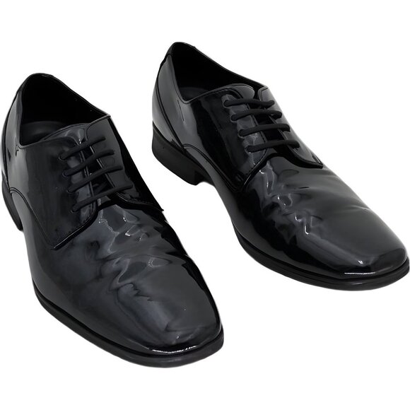 Calvin Klein Brodie Patent Oxford Dress Shoes Black Mens US 8